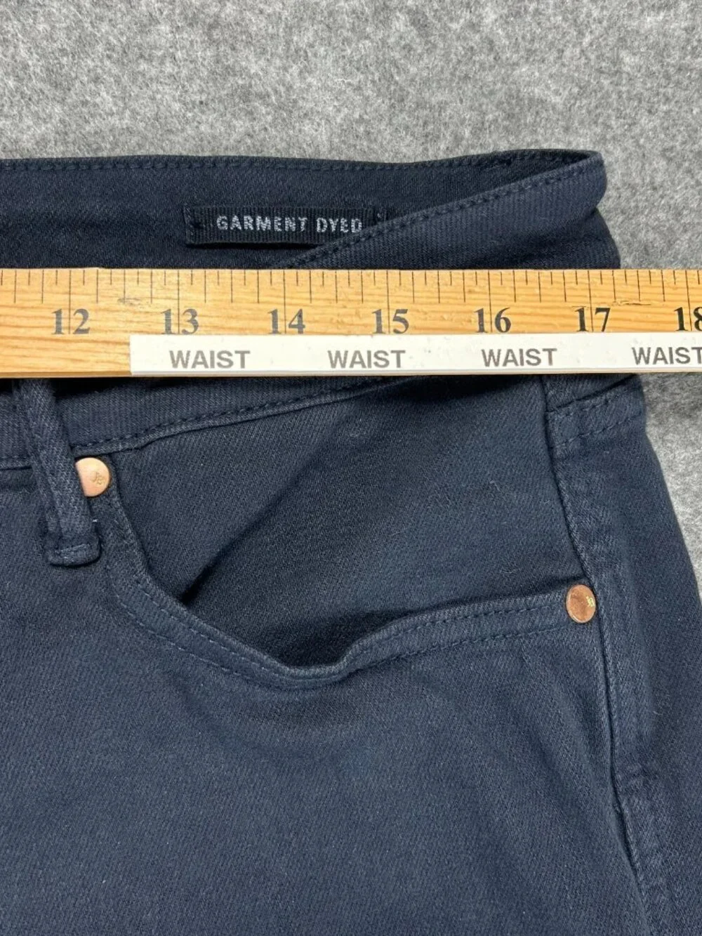 Judy‎ Blue Garment Dyed Skinny Jeans Womens 14W Black Denim Stretch High Rise